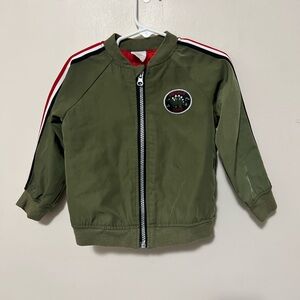 Wonder Nation Bomber Jacket 24 Months Toddler Green Zip Up Dino Squad